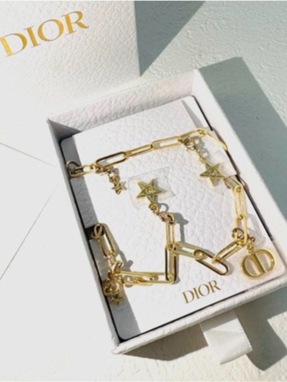 Dior Gold Star Wristlet Phone or Bag Charm